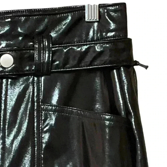 BLANKNYC Other Worldly Overall Women’s 29 Shiny Black Vegan Leather Punk NWT - Picture 11 of 16